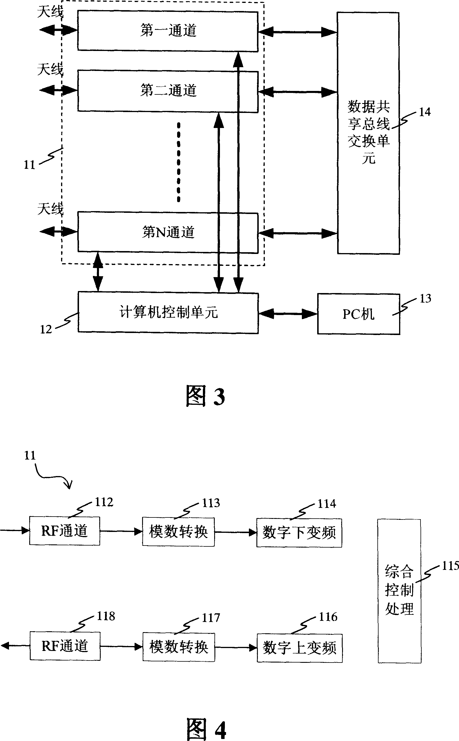 Broadband wireless channel simulating device and method