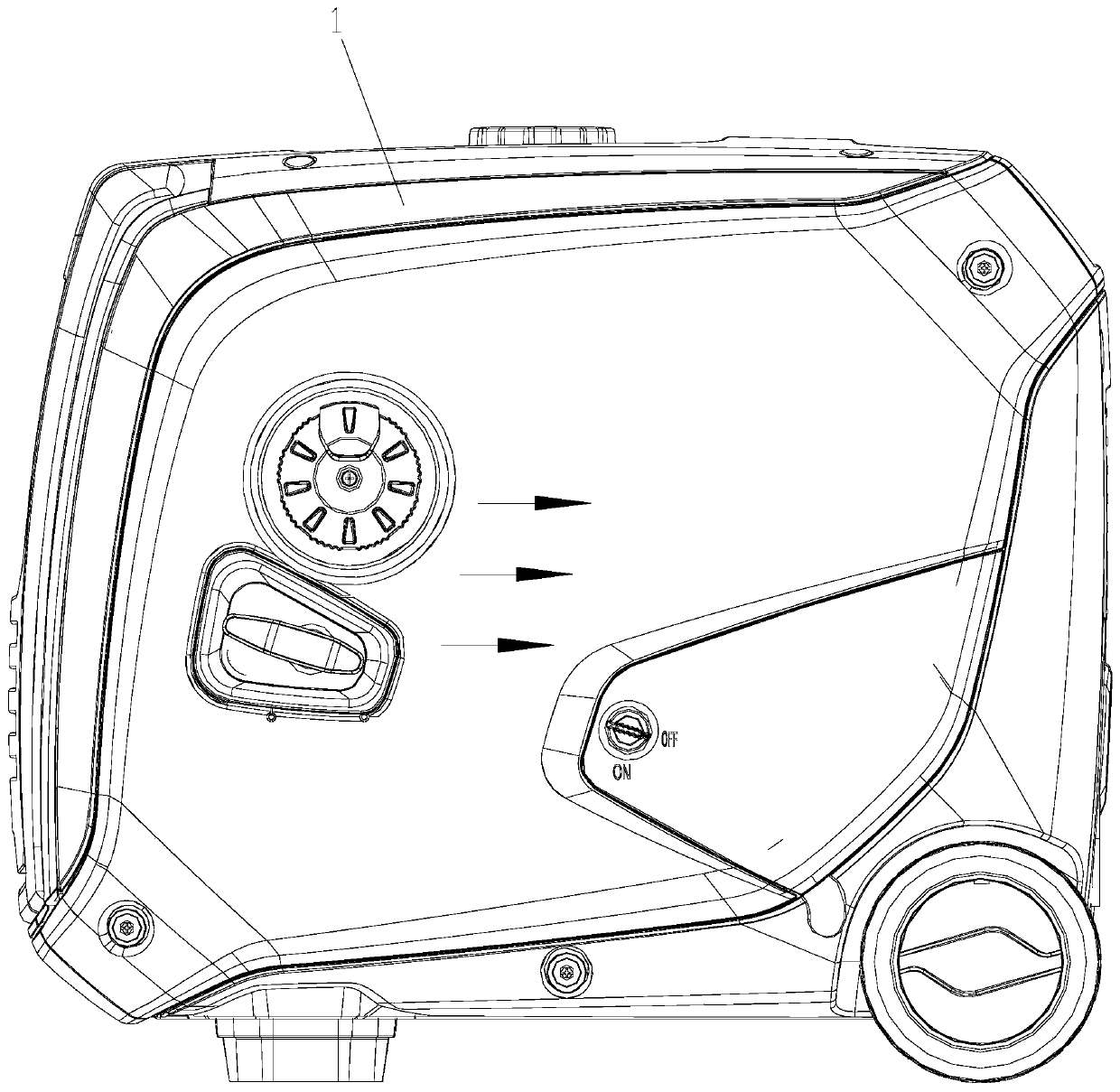 Generator set cooling air duct structure