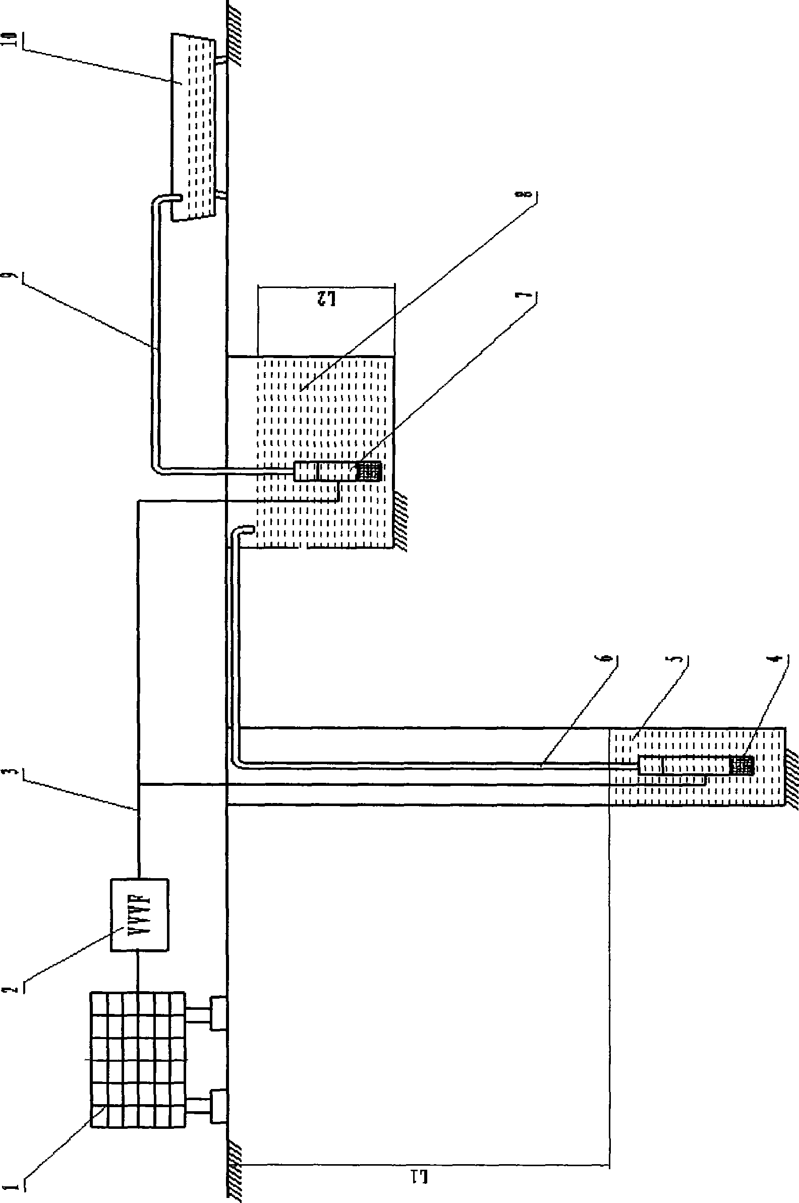 Solar energy secondary remote control water supply system