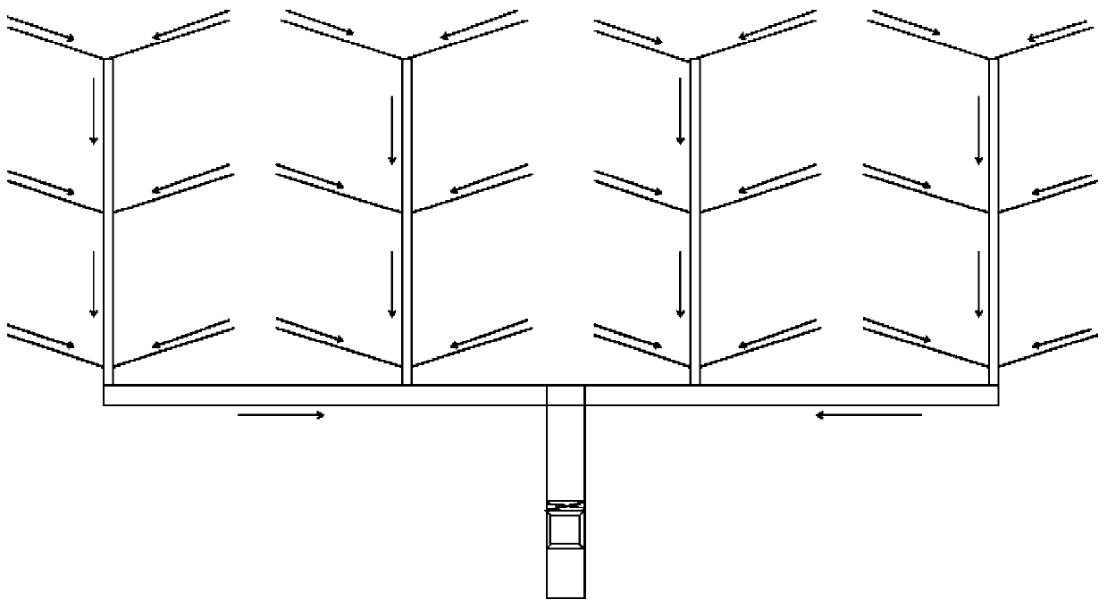 Method for constructing rainwater external collection and internal storage system for steep stony mountain