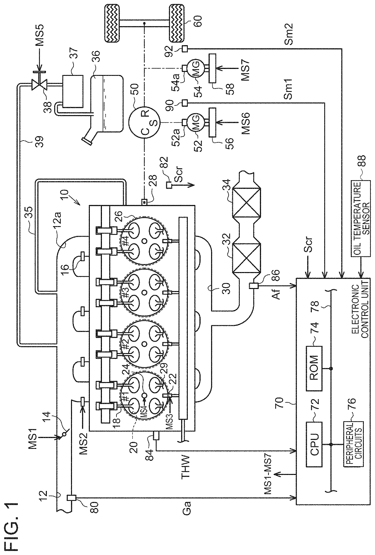Control device and control method of internal combustion engine