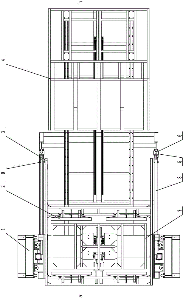 Automatic feeding and unloading device of laminated board hot press