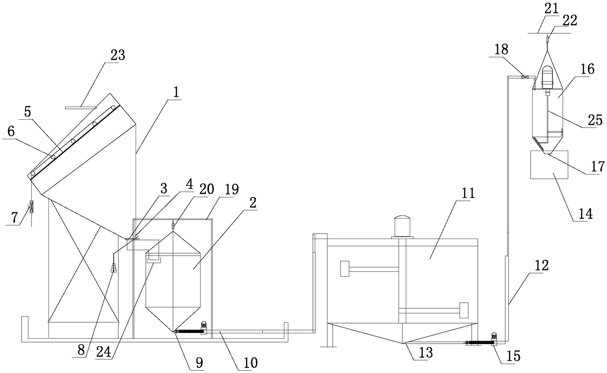 Intelligent recycling device for cement paste