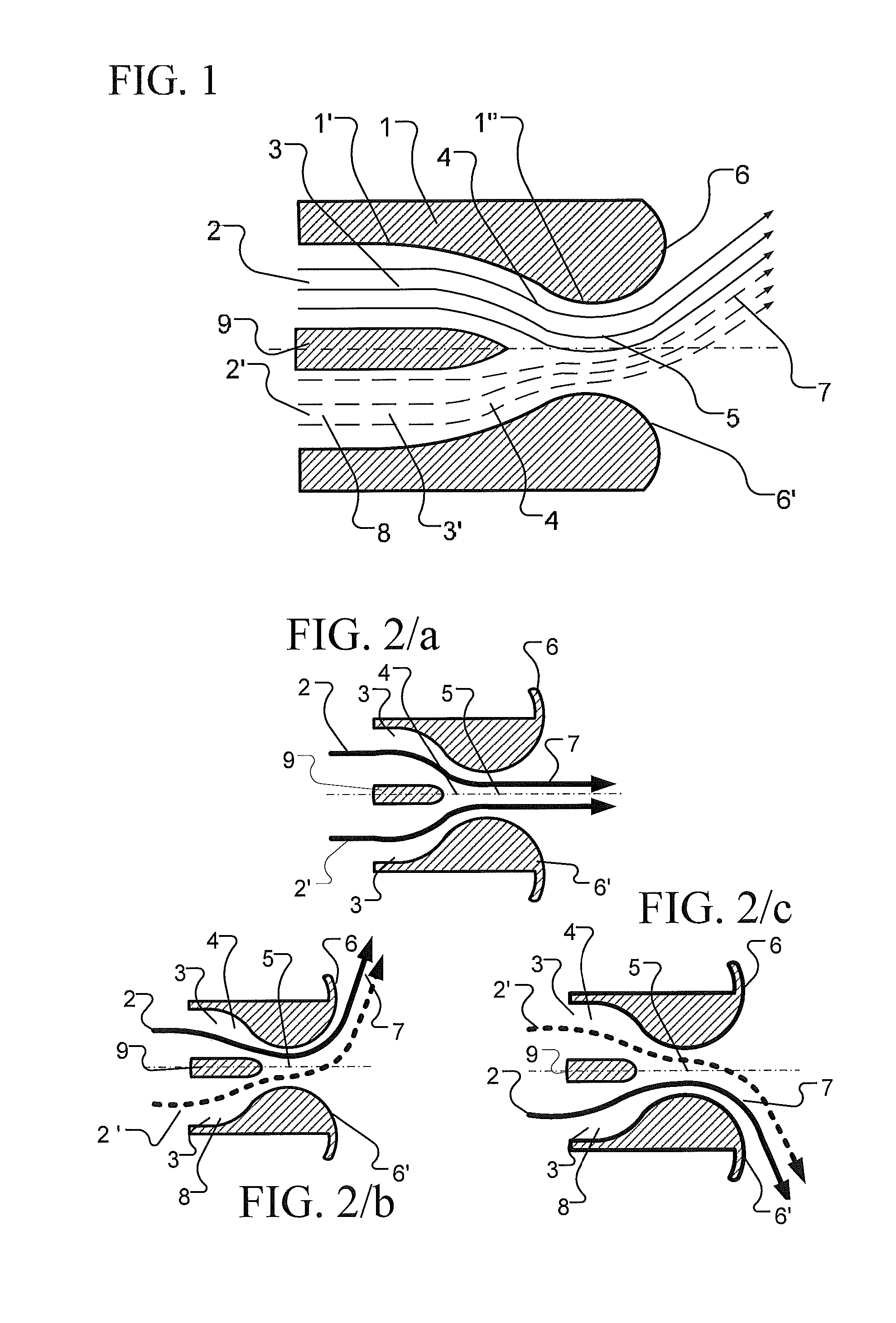 Nozzle capable of deviating a synthetic jet in a dynamic and controllable manner with no moving mechanical parts and a control system thereof