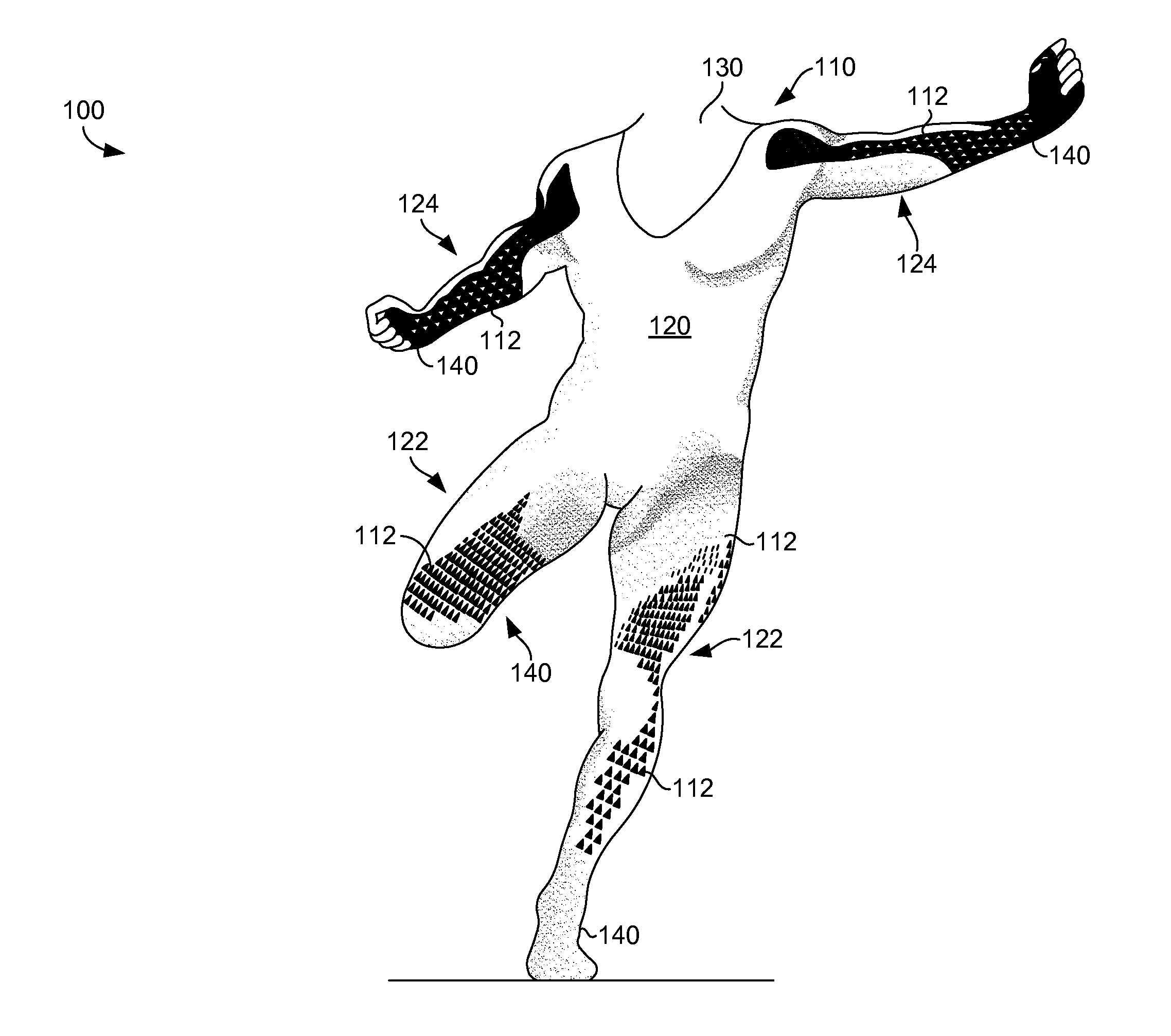 Aerodynamic Garment With Applied Surface Roughness And Method Of Manufacture