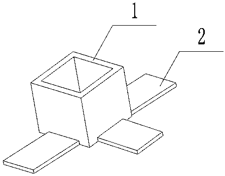 A plate-beam column shock (vibration) isolation connecting device