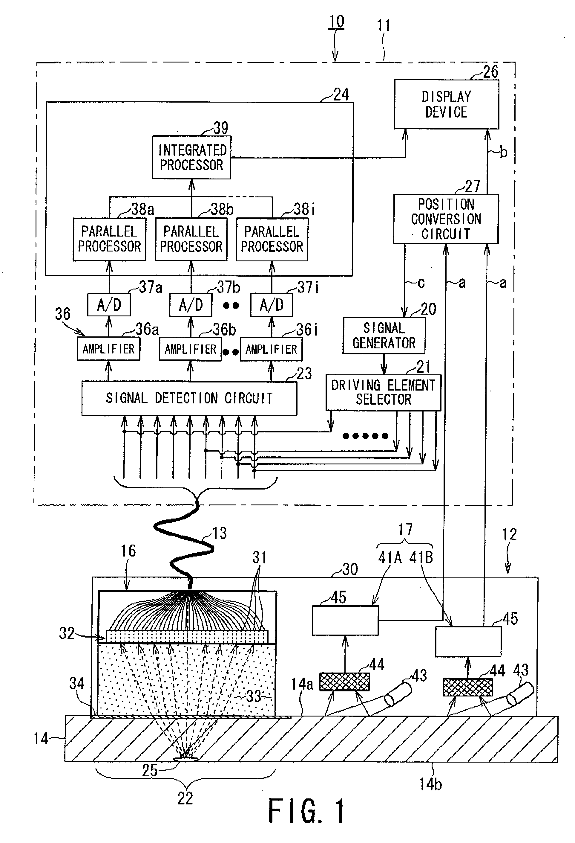 Ultrasonic inspection apparatus and ultrasonic probe used for same