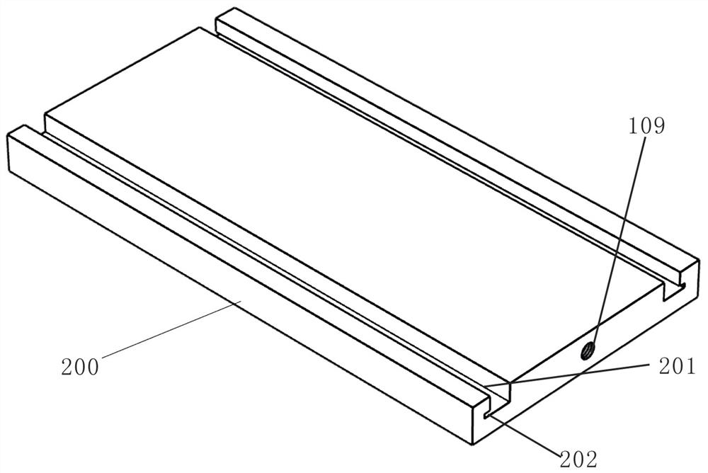 Fixing device for centering and distance adjusting of steel fiber tensioning and clamping clamp and testing method