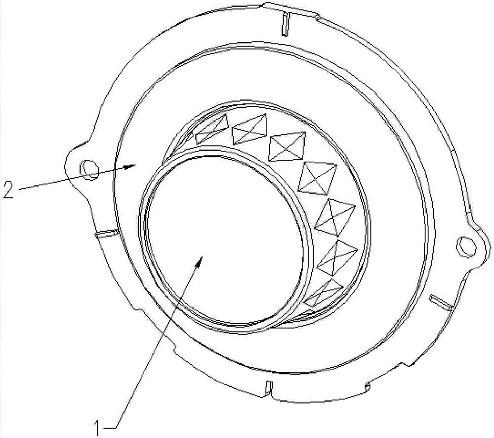 Rotary knob component with self-locking and positioning functions
