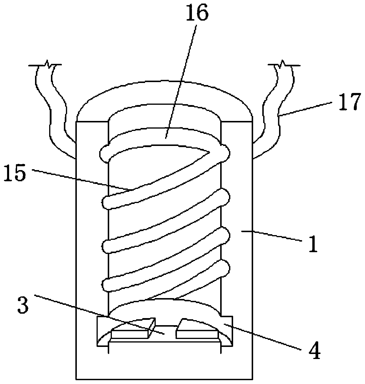 A stamping head with heat dissipation function for stamping