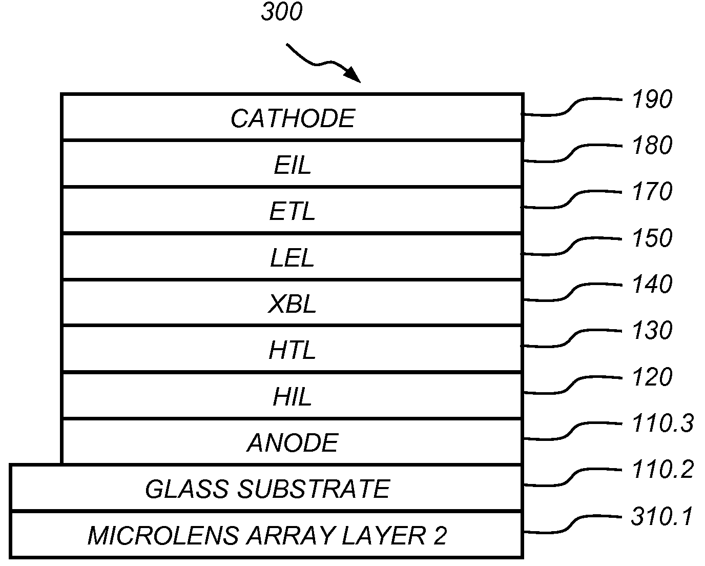 Light emitting device with microlens array