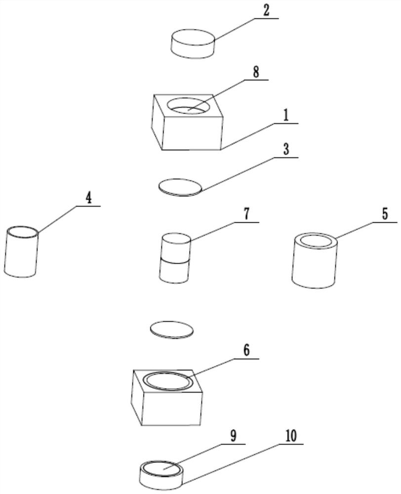 Assembly block for high-temperature and high-pressure modification of CVD cultivated diamond and modification method