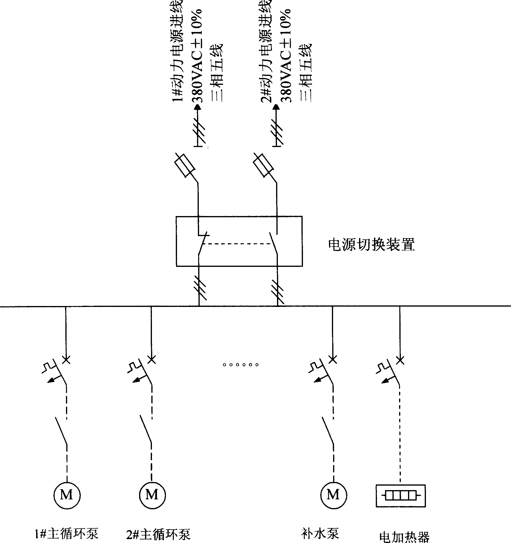 Control system of hermetic circulating type pure water cooling device for thyristor valve set