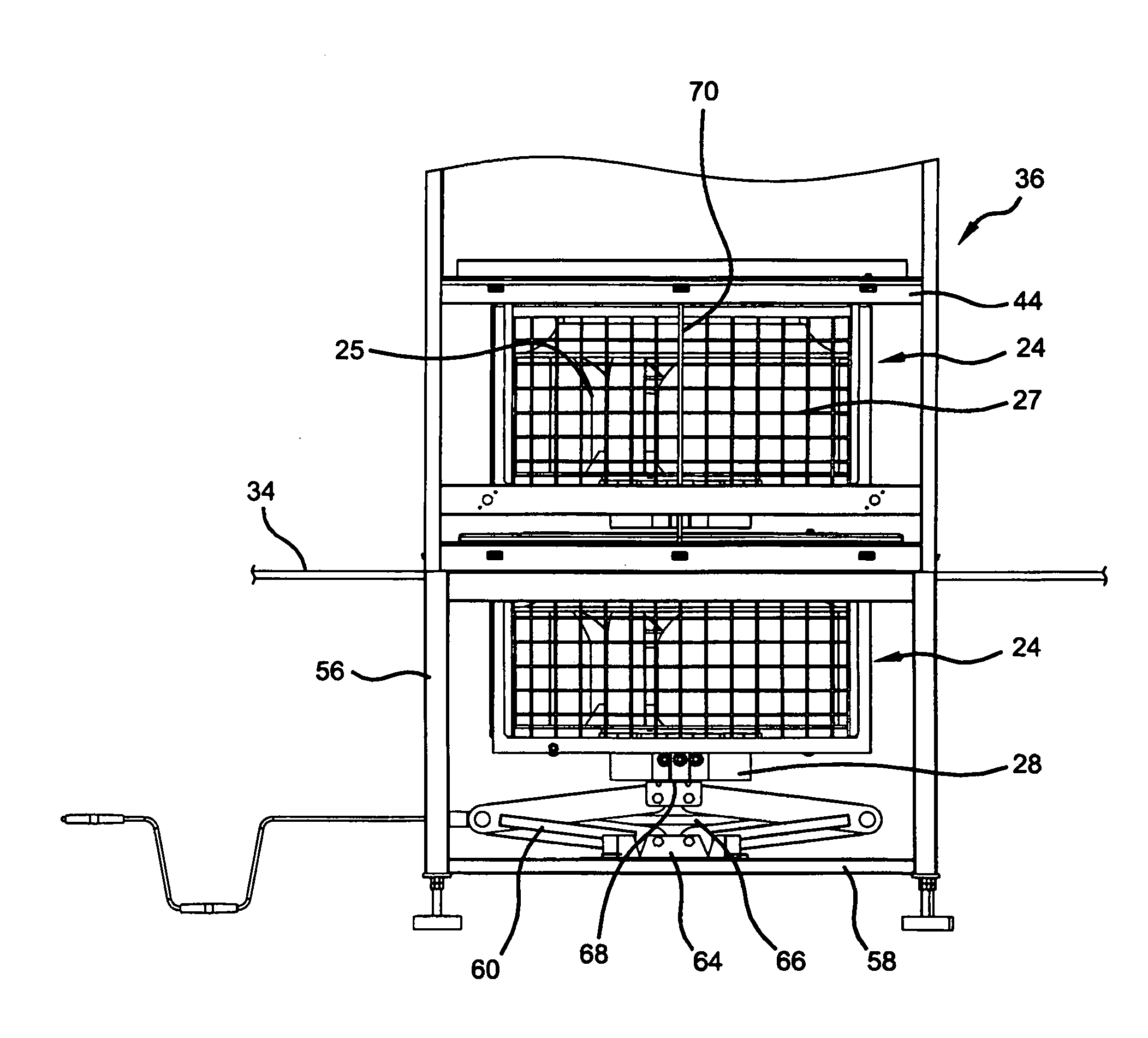 Computer room environmental conditioning unit with translatable blowers