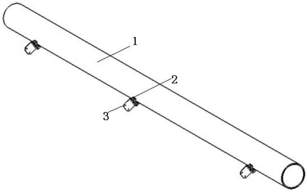 Airplane threading pipe device