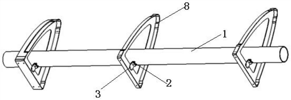 Airplane threading pipe device