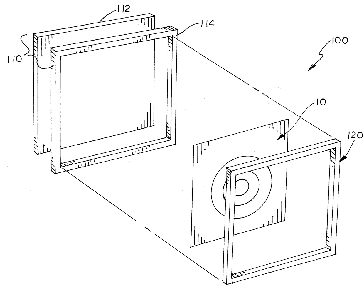 Ballistic picture frame for two dimensional targets