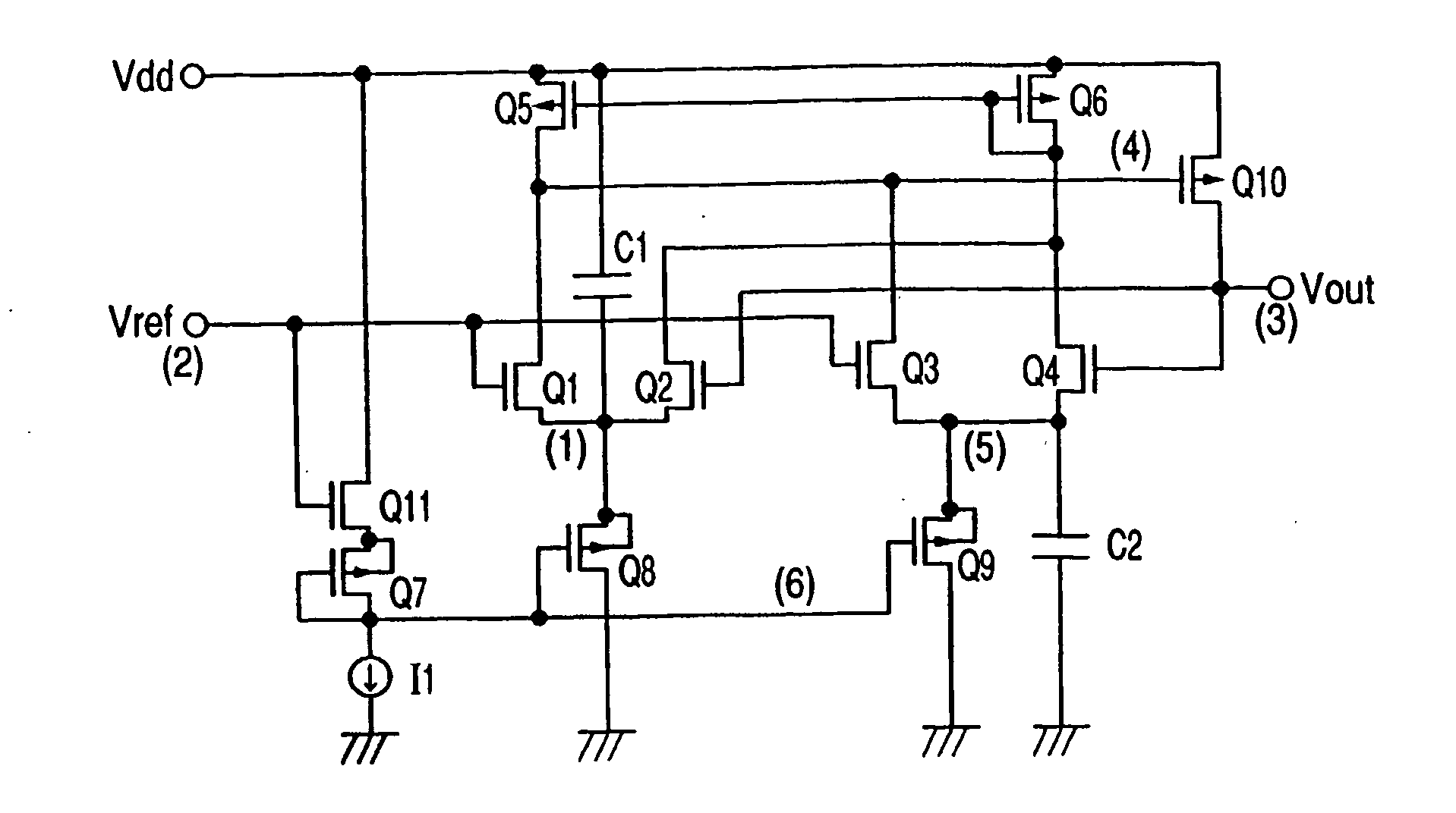 Step-down circuit with stabilized voltage