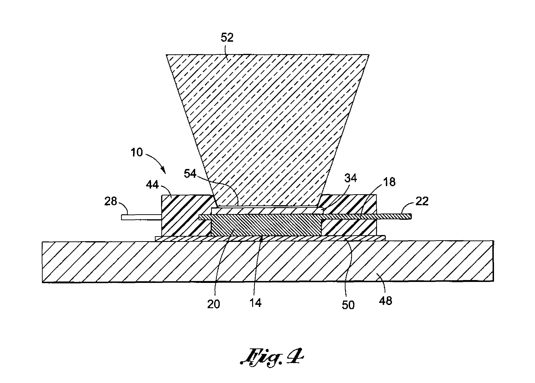 Leadframe structure for concentrated photovoltaic receiver package