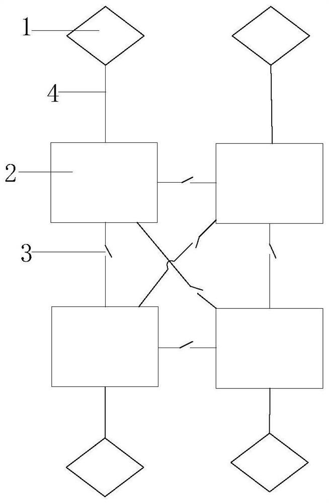 Regular polygon preemptive electric vehicle on-demand power distribution charging circuit, method and pile