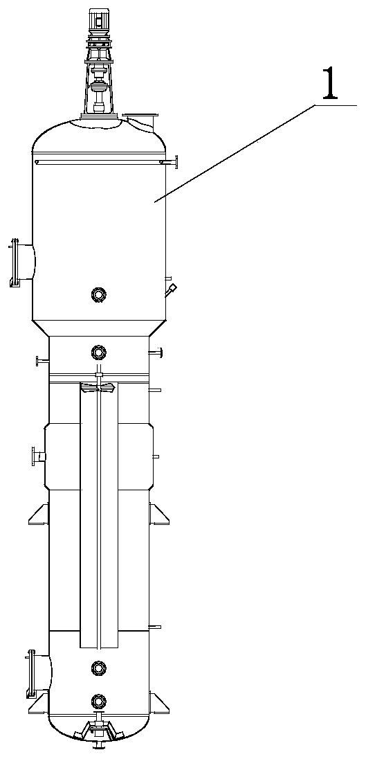 Fluorescent whitening agent waste liquid concentration device and treatment method thereof