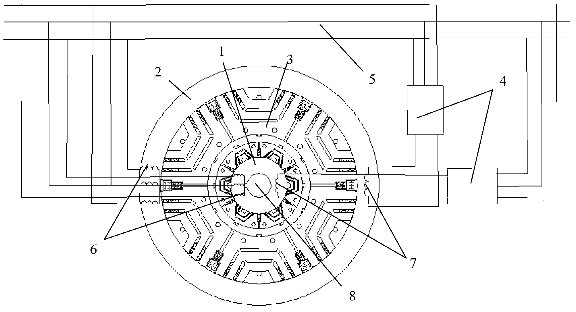 Modular single-cage barrier rotor double-stator self-excitation synchronous motor and control method thereof