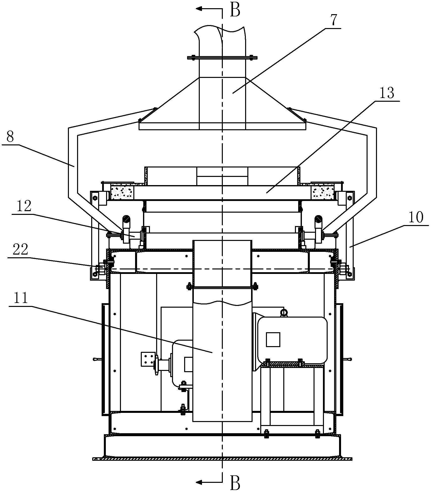 Vibrating screening and separation mechanism of copper crushing machine