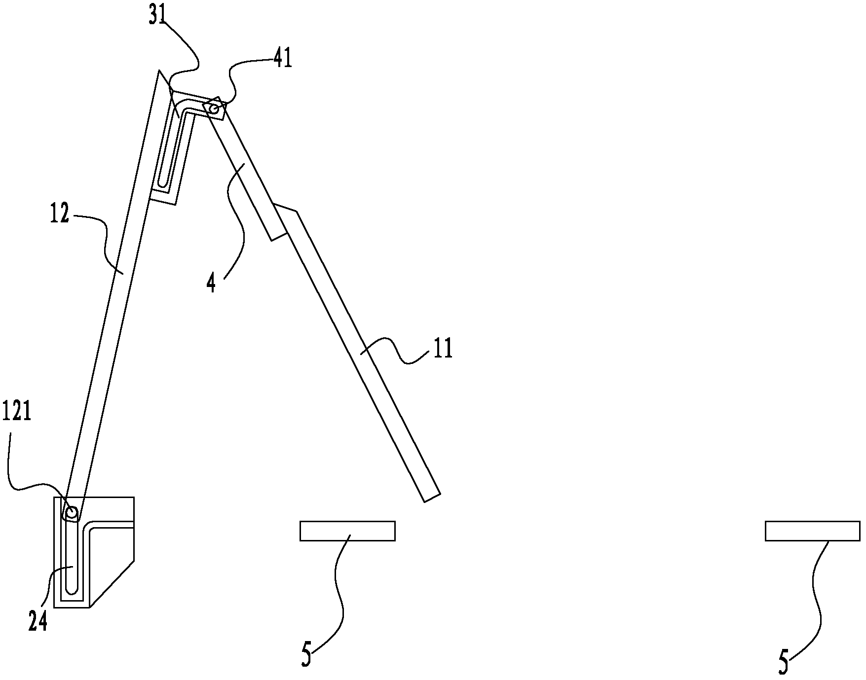 Refrigerator and folding rack component thereof