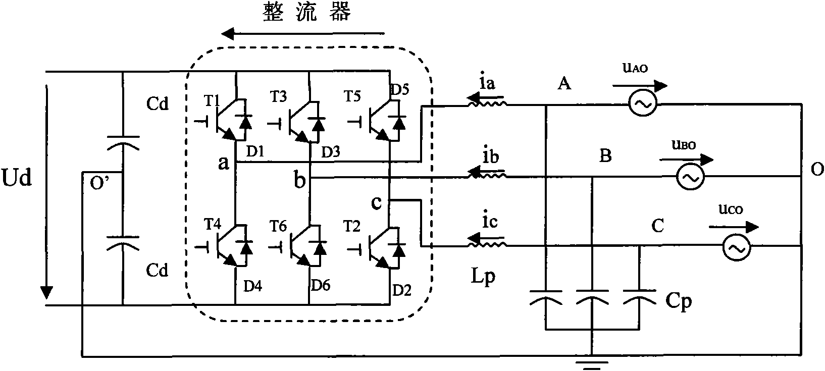 Energy storing device for supplying valley current at peak of current supply