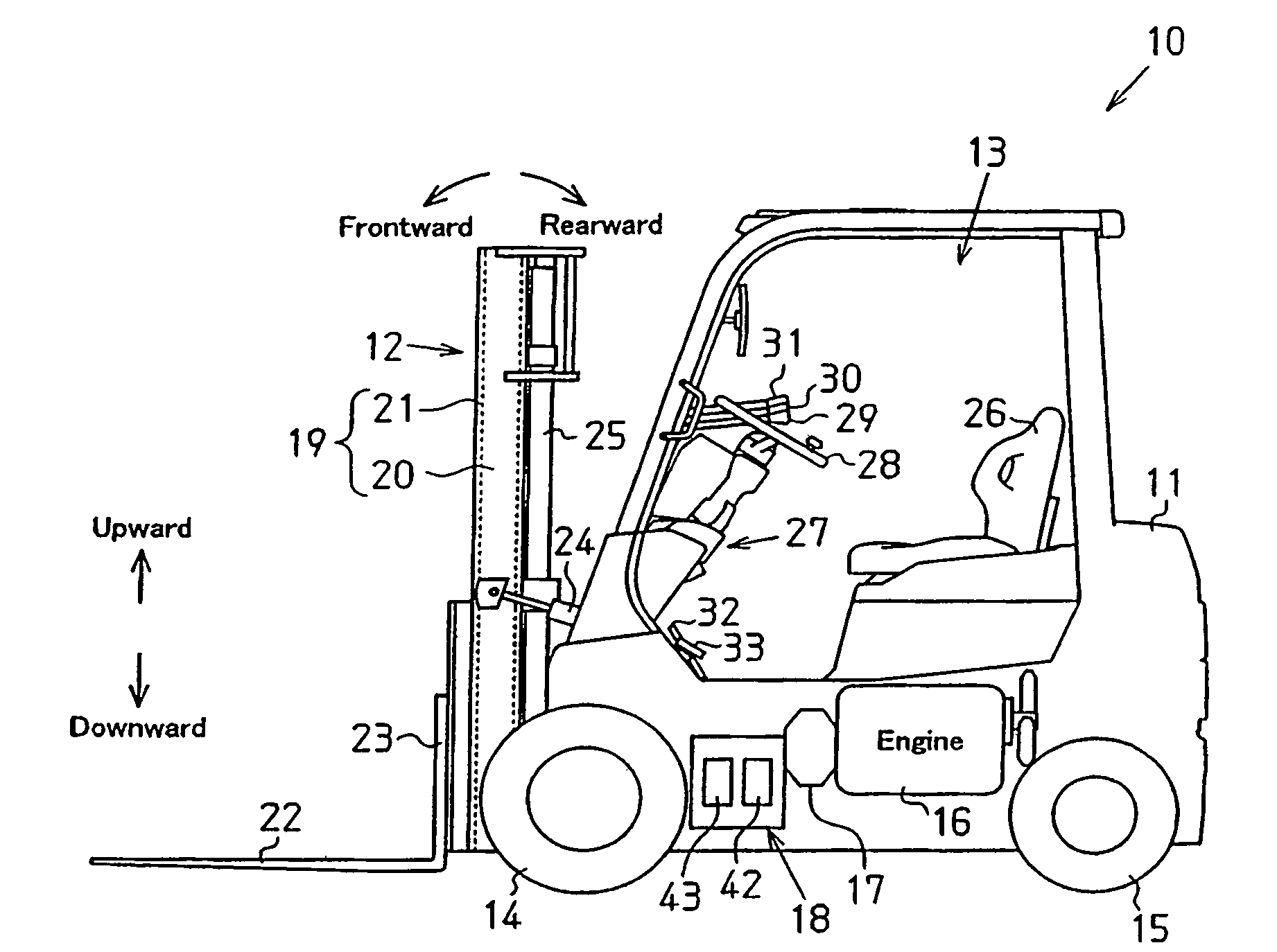 Drive control apparatus for forklift