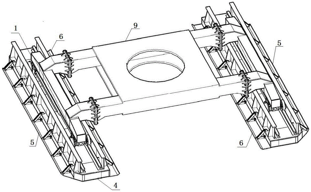 Novel walking type chassis crawler shoe structure