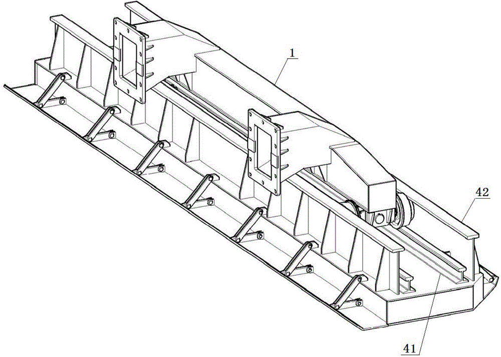 Novel walking type chassis crawler shoe structure