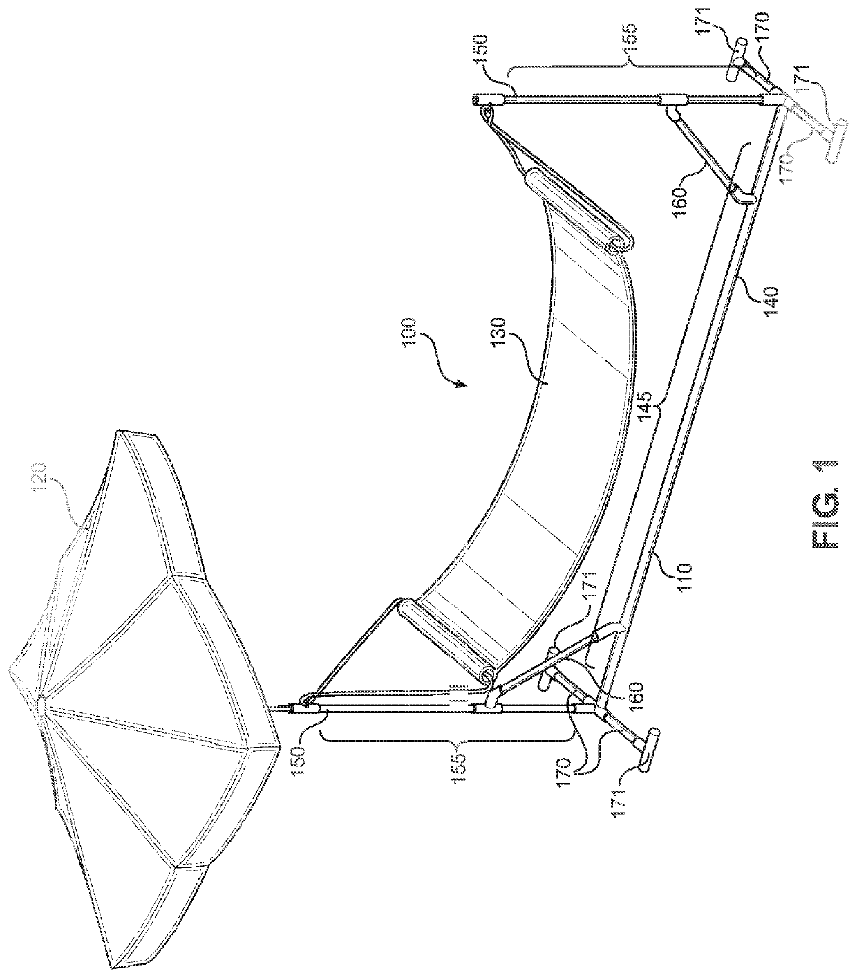 Collapsible Hammock and Umbrella Assembly