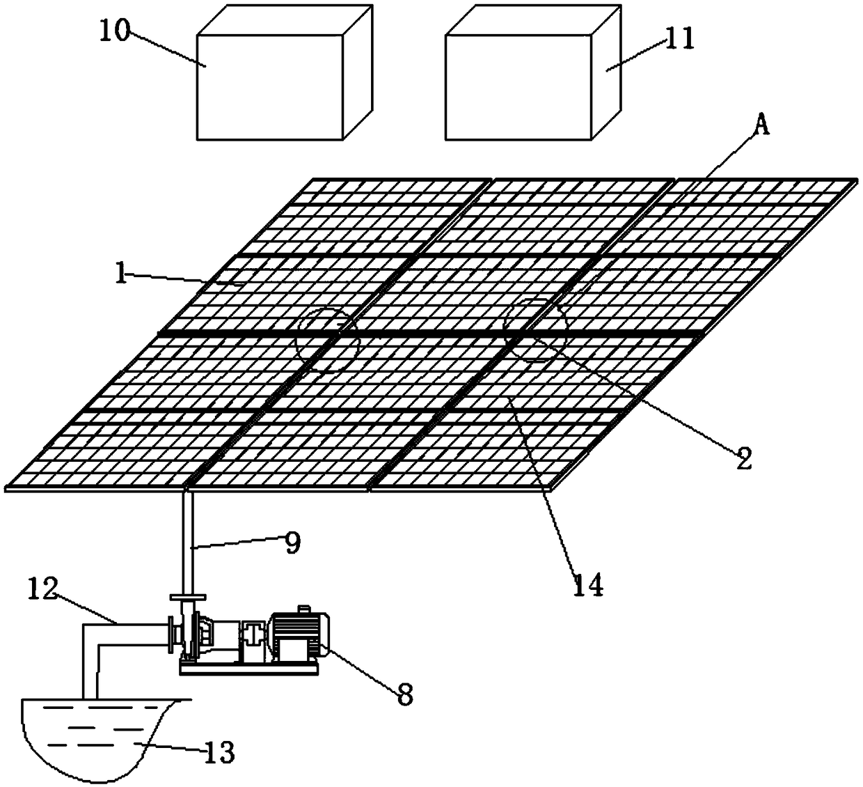 Household photovoltaic assembly with self-cleaning function and working method thereof