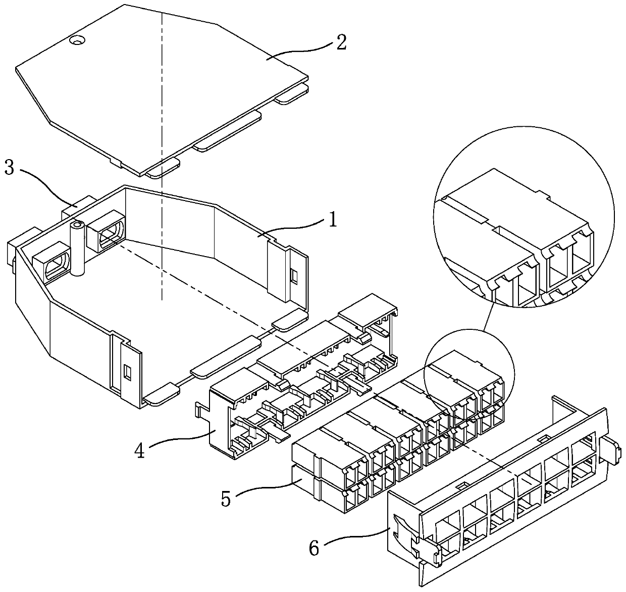 Communication wire harness type conversion module unit and unit box