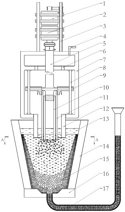Process and device for refining solidified microstructure by consumable shear flow method