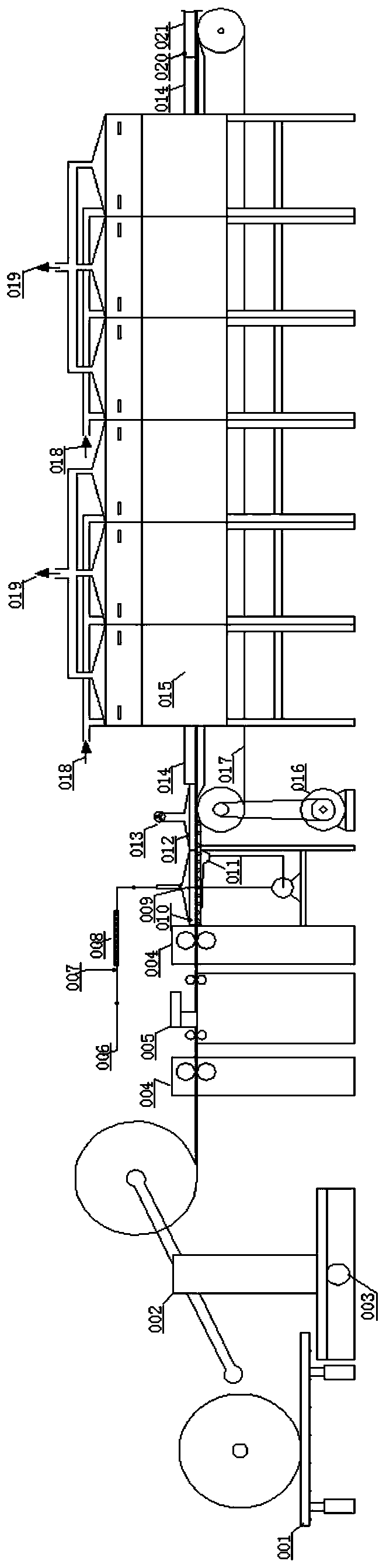 Device and industrial method for continuously producing aerogel felts