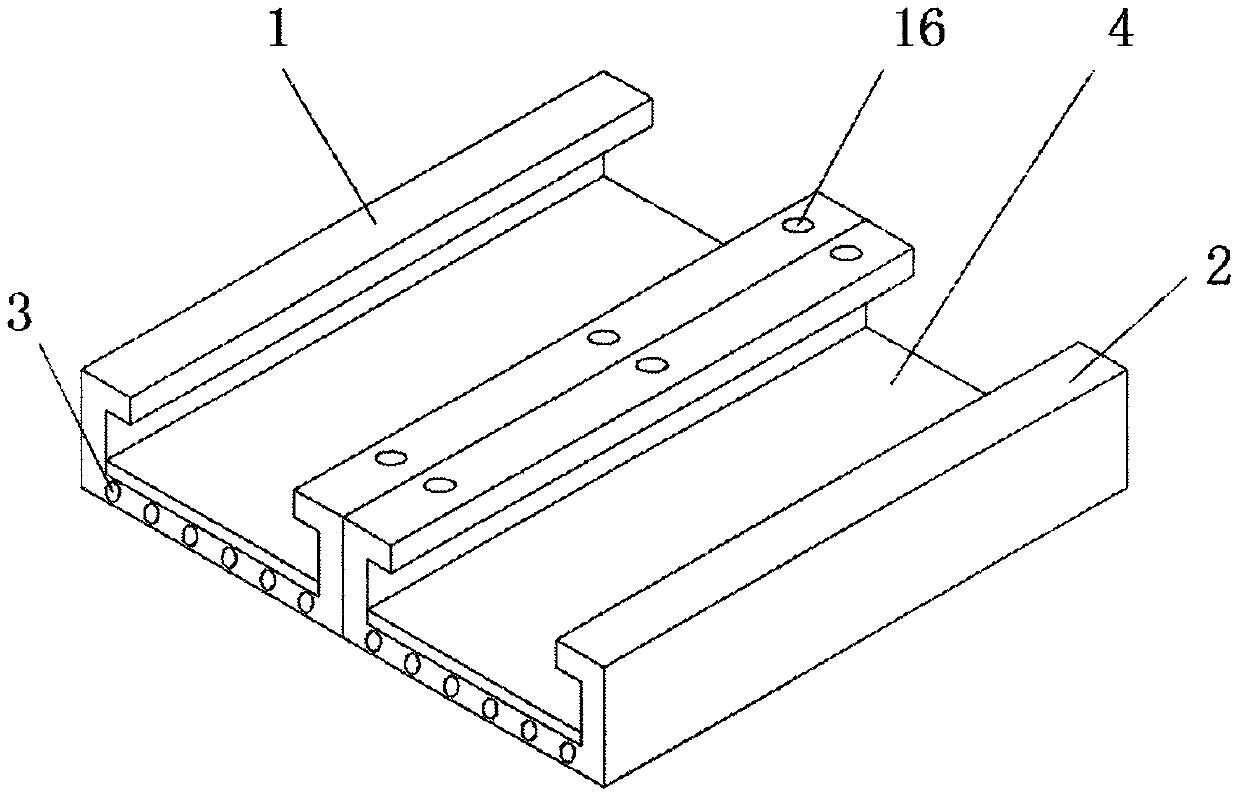 Drainage module component for house construction