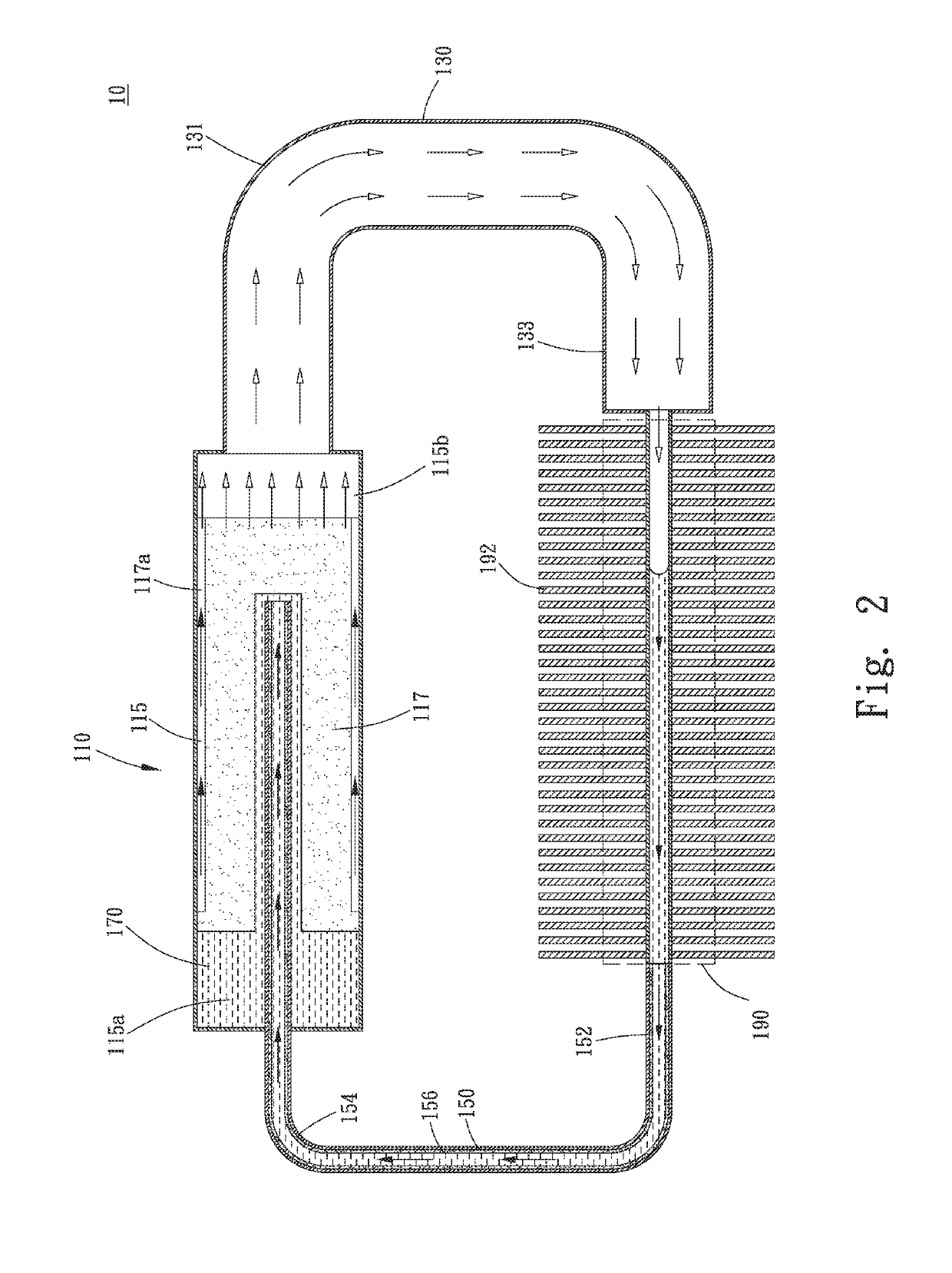 Loop heat pipe structure