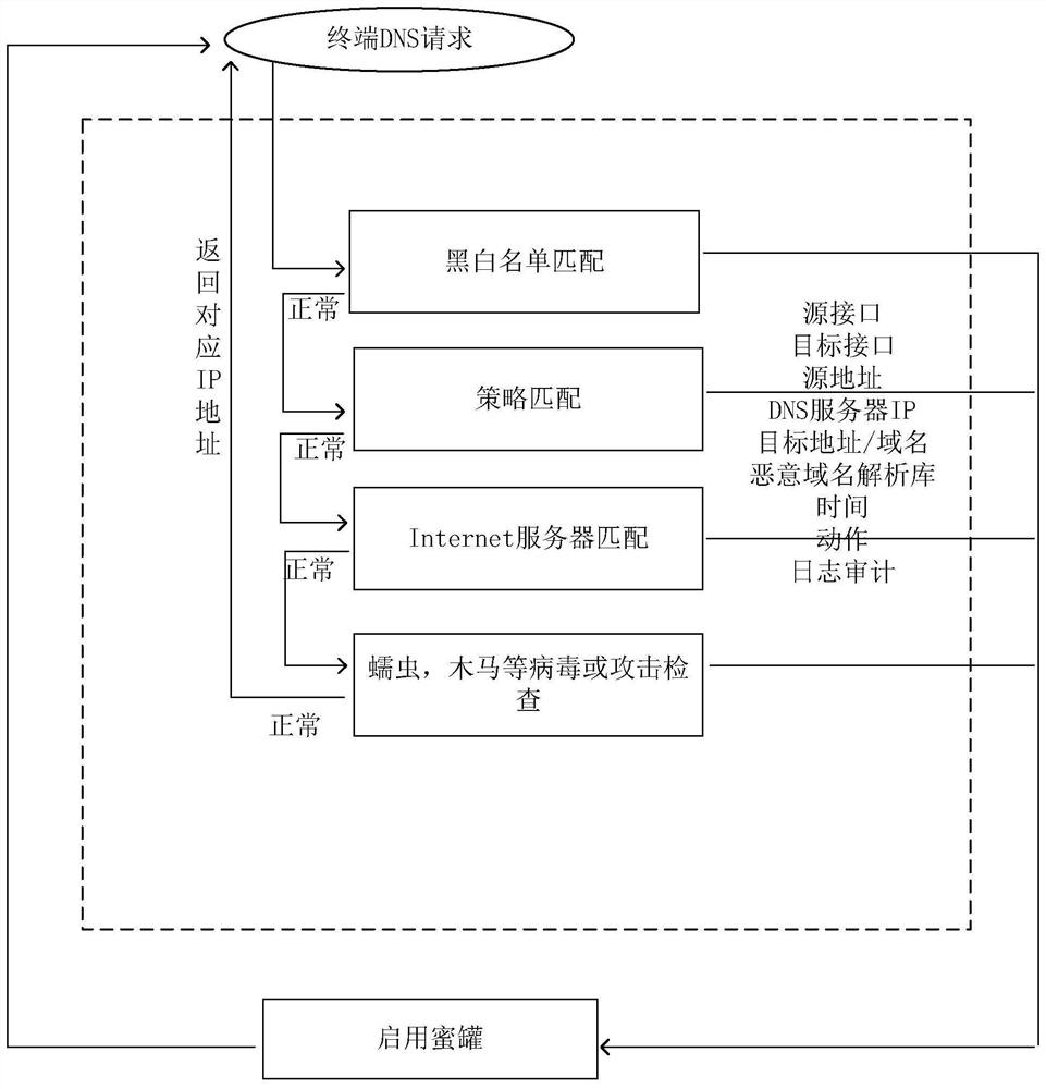 Access control and virus defense method and system based on dns protocol