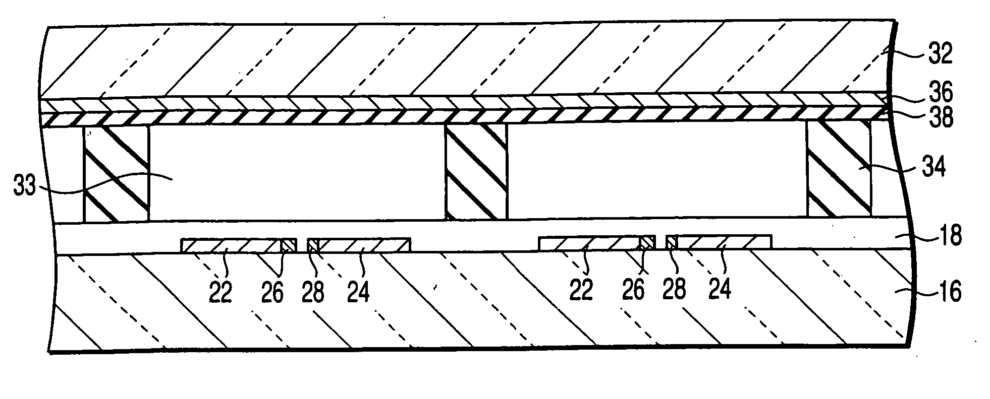 Field emission cold cathode device of lateral type