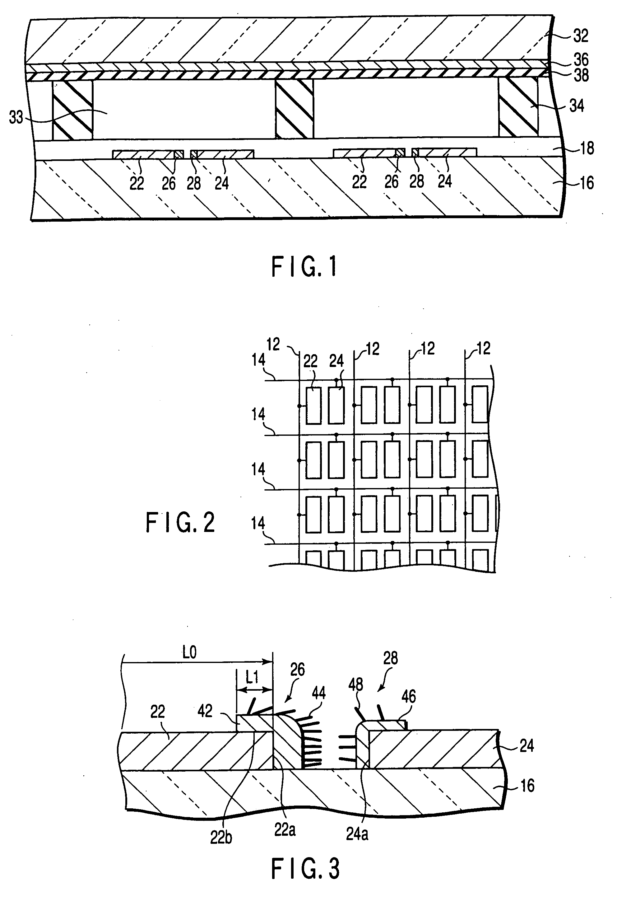 Field emission cold cathode device of lateral type