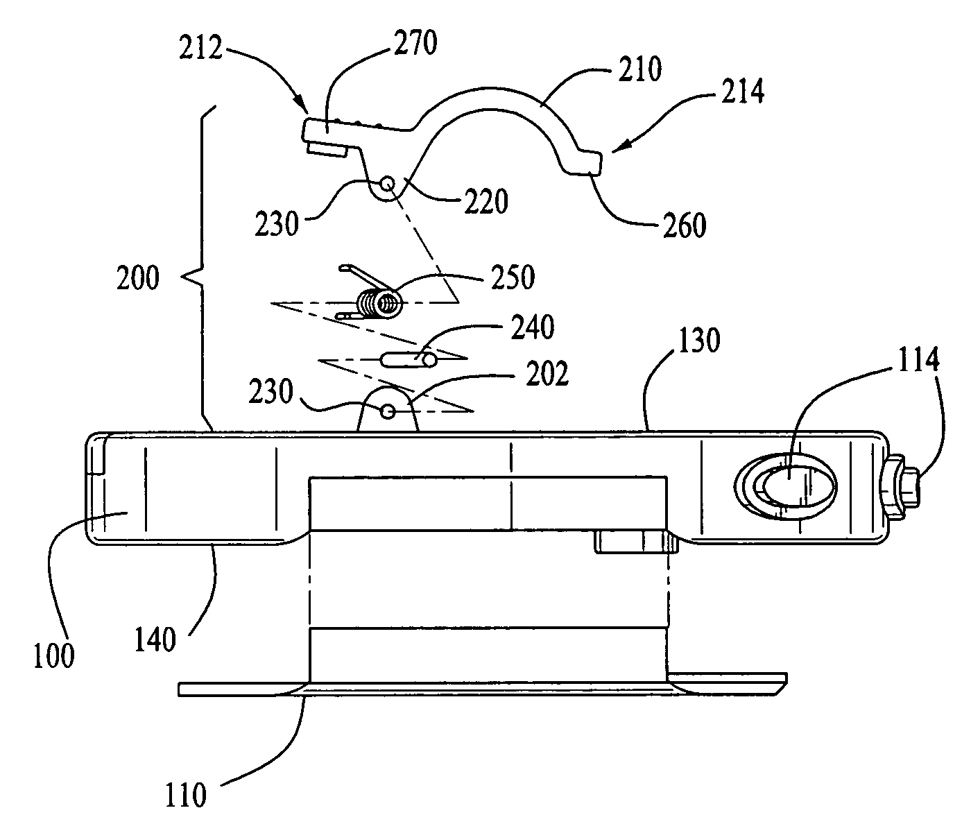 Handheld electric device with a substantially semicircular spring clip assembly and an advertising method