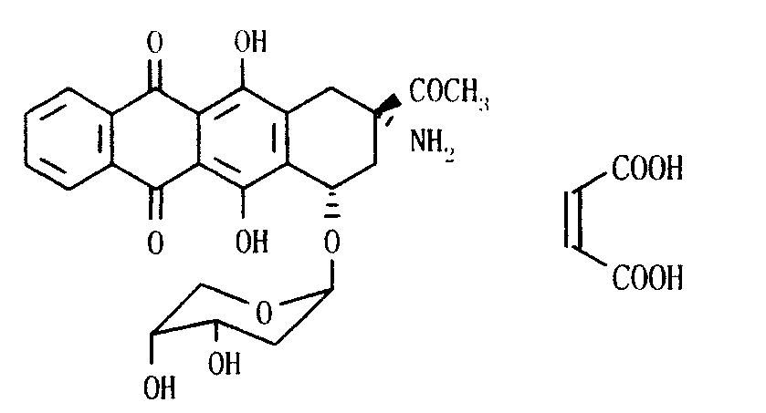 Ammonia maleate rubicin salt, and its preparing method and use