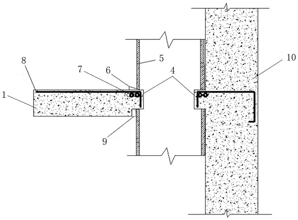 One-time molding construction method for reserved residential air duct without supporting formwork