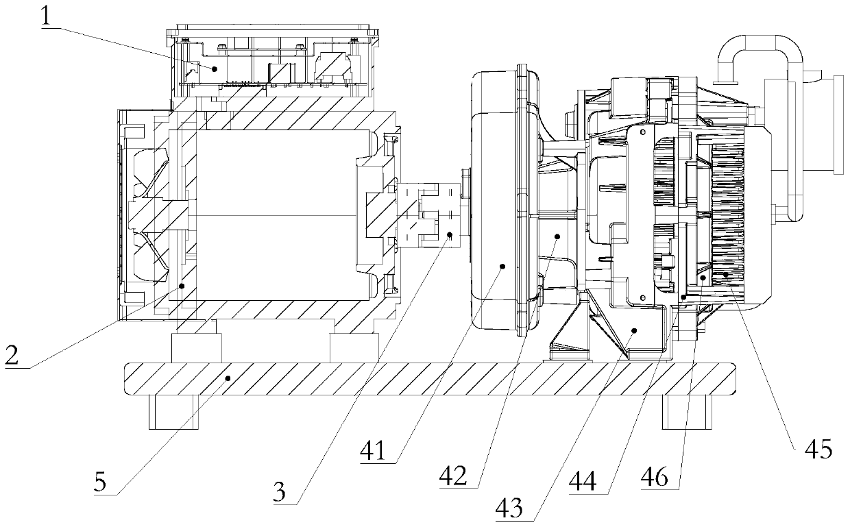 Drive and control integrated oilless scroll air compressor system