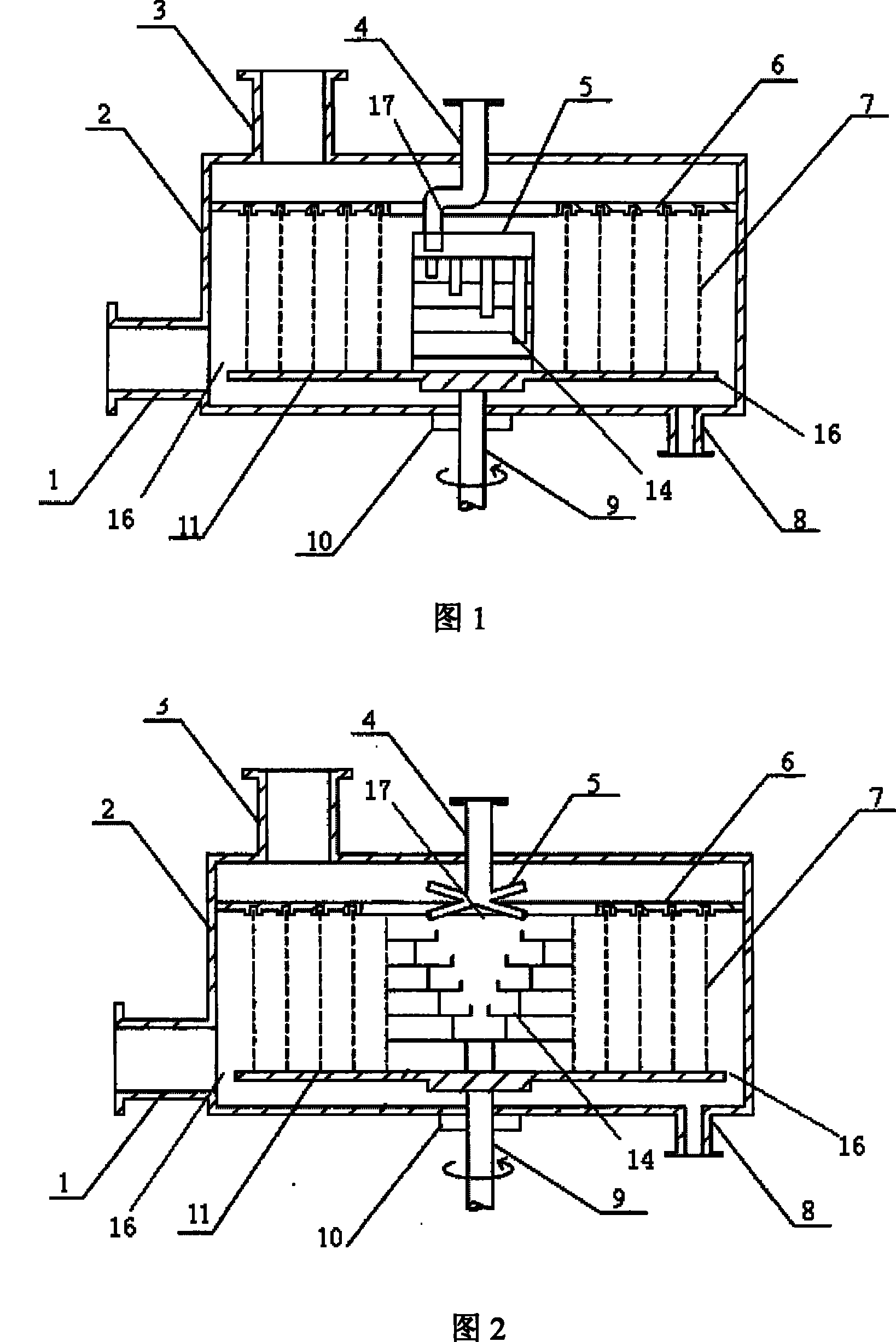 Concentric ring adverse current type hypergravity swinging bed device
