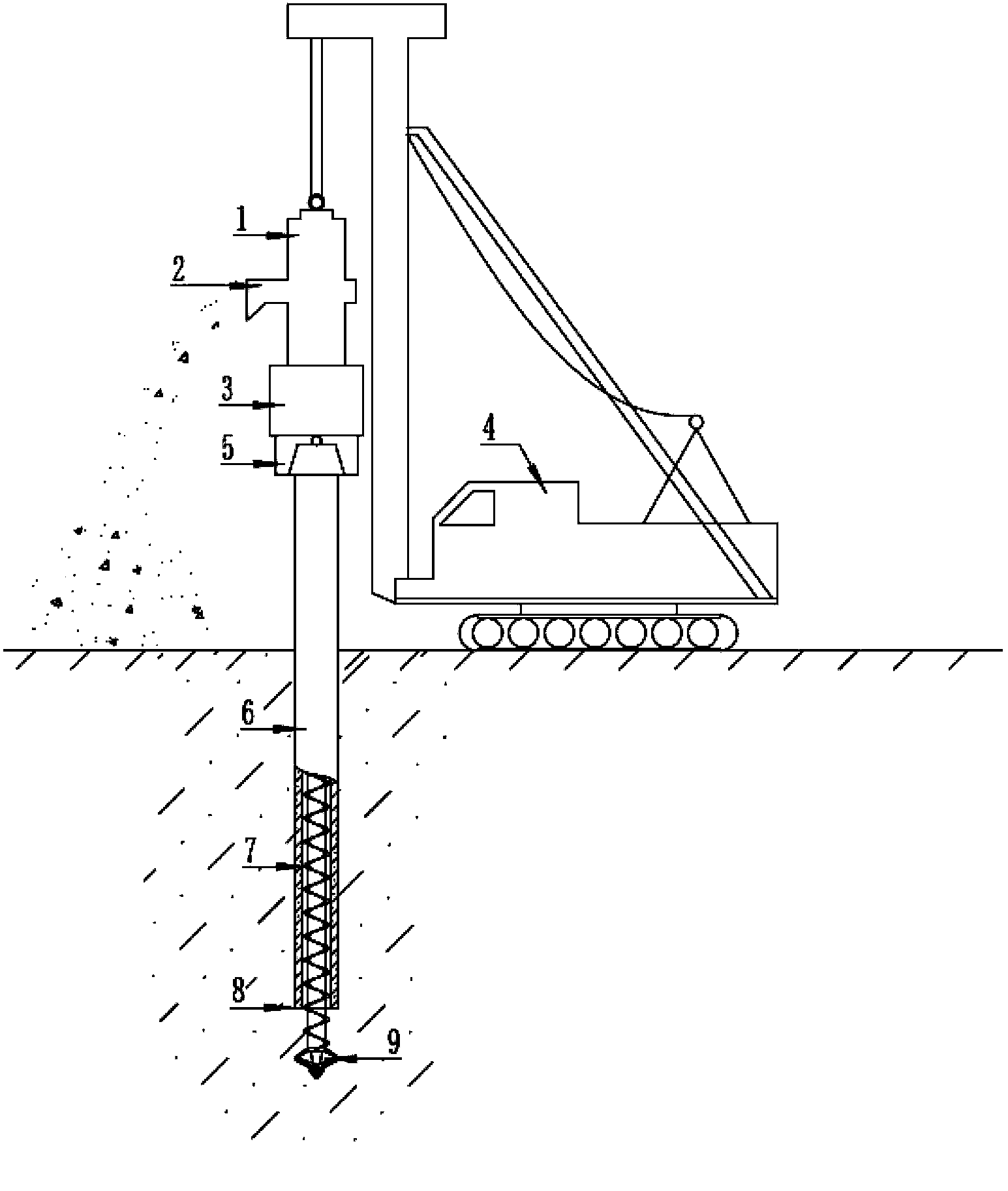 Construction method and device for guide displacement pressure precast pile