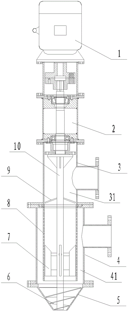 A high-tower compound fertilizer slurry emulsifier