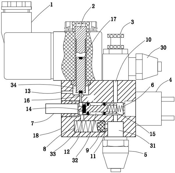 Vehicle door anti-pinch control valve and pressure-sensitive anti-pinch door opening control system